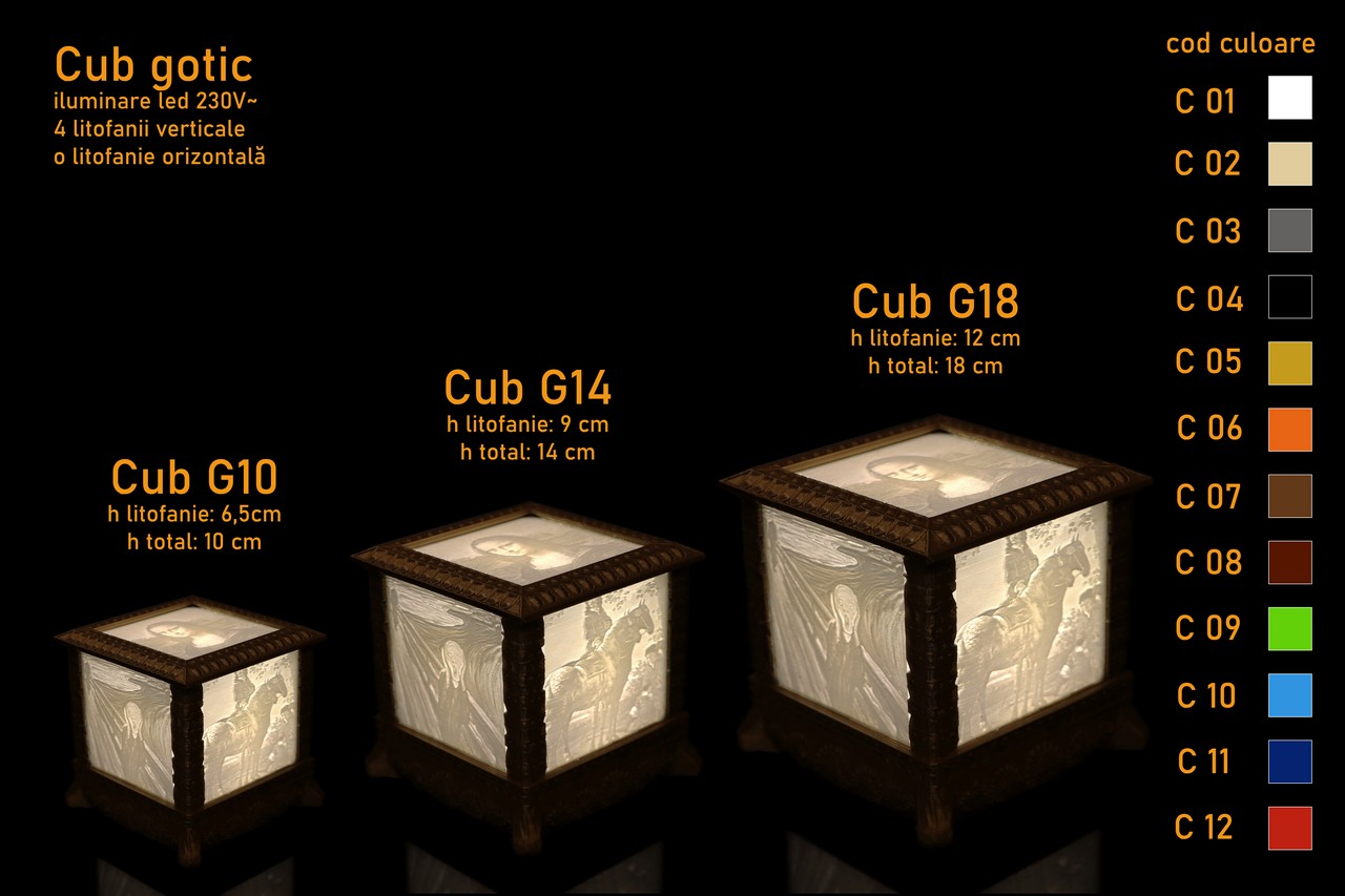 Lampa de veghe cub gotic