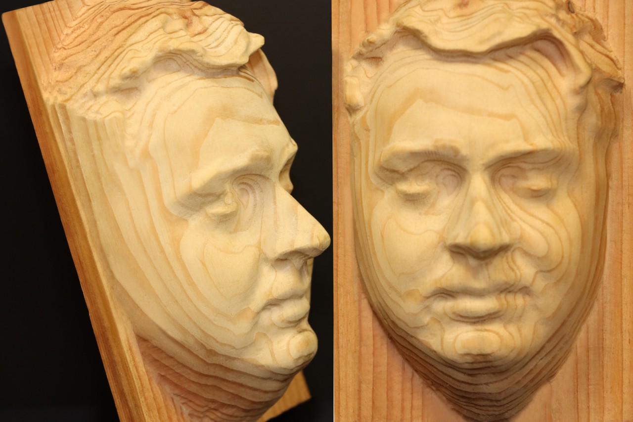 Portret 3D in lemn personalizat